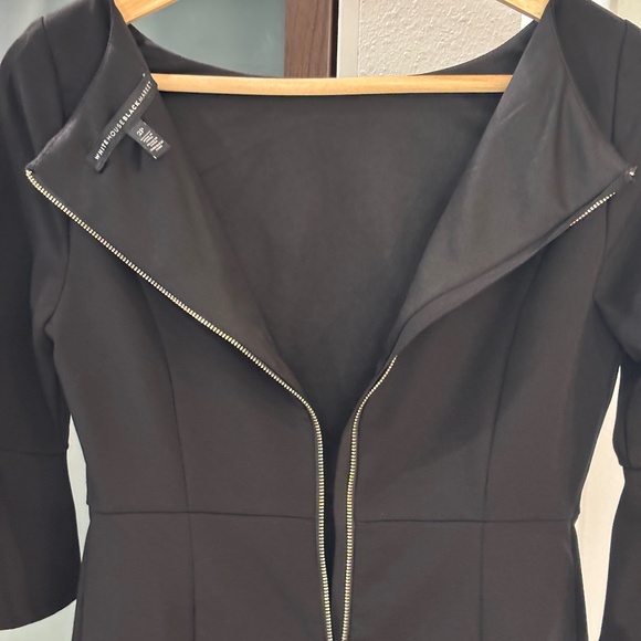 White House Black Market Bell Sleeve Sheath Dress - Black Size 2P - Picture 7 of 12